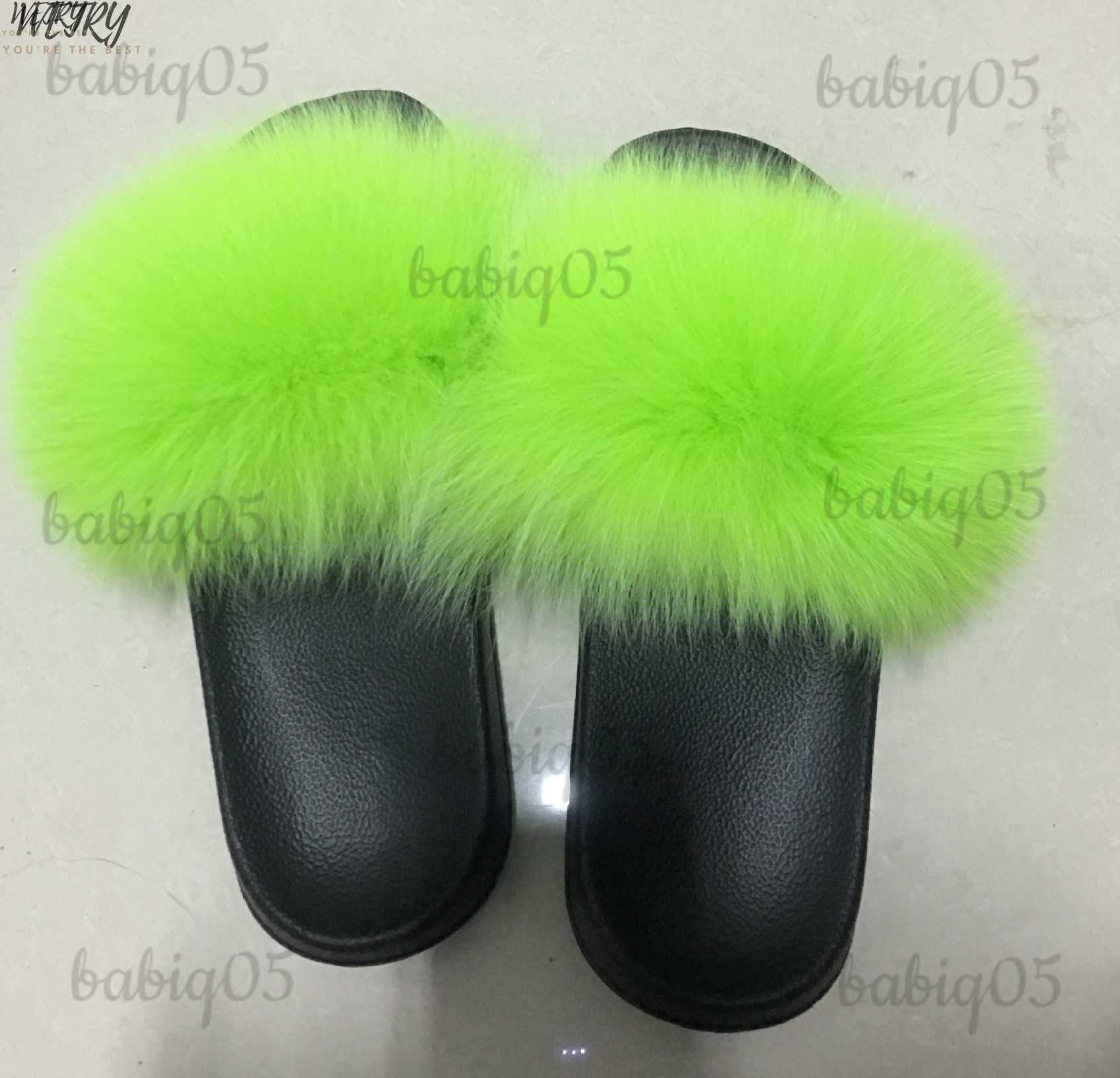 real fox fur slides