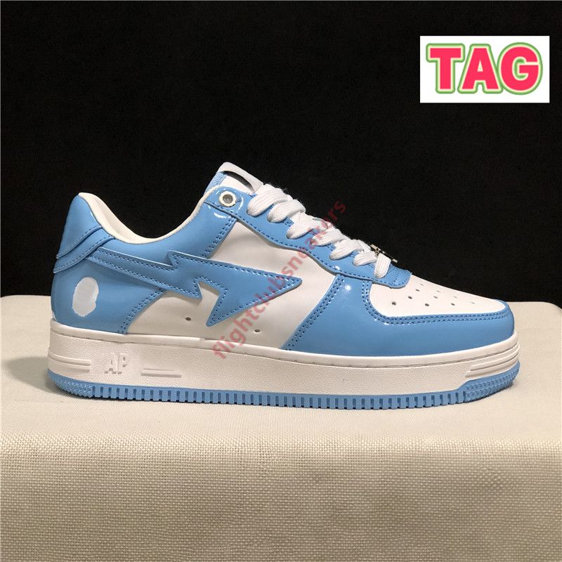 16 Patent Leather Blue White