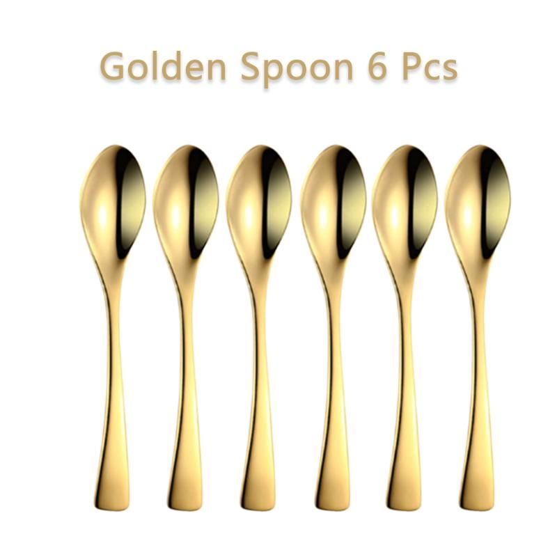 Golden Dinner Spoon