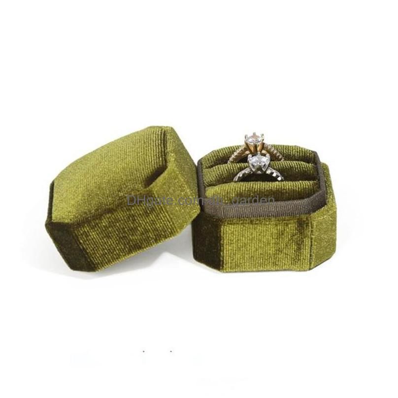 Caixa de anel duplo verde
