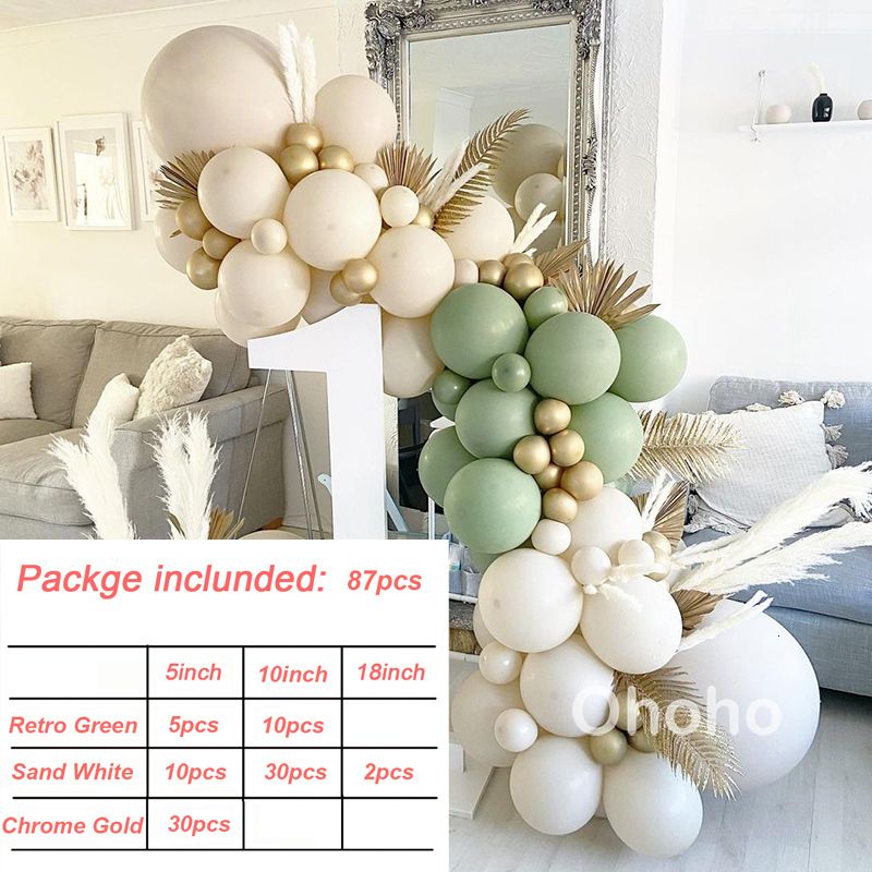 87pcs Beige Green-As foto