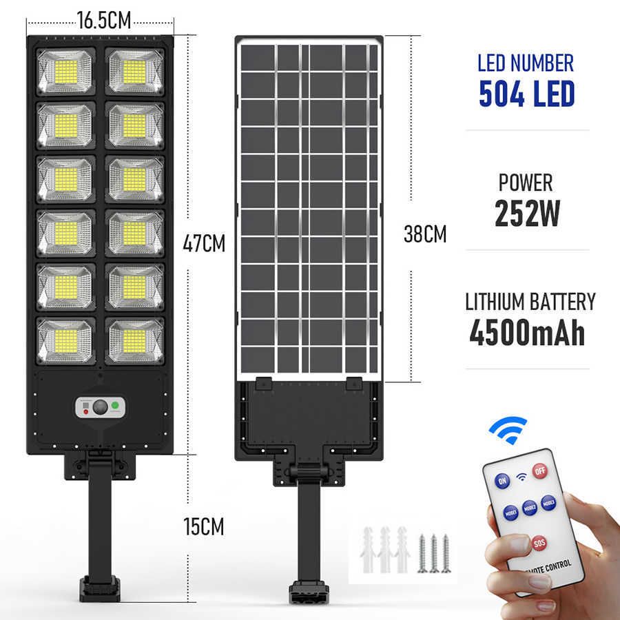 504LED 4500mAh-1 lâmpada solar