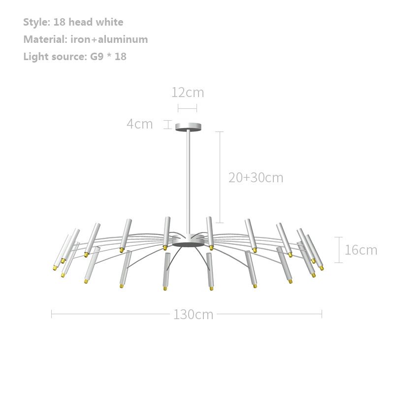 18-huvud vit ingen glödlampa