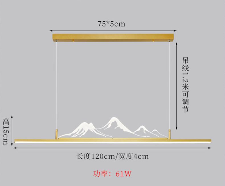 Gold-120 cm Luce fresca