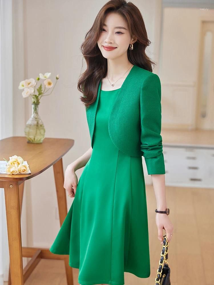 Green Skirt Suit