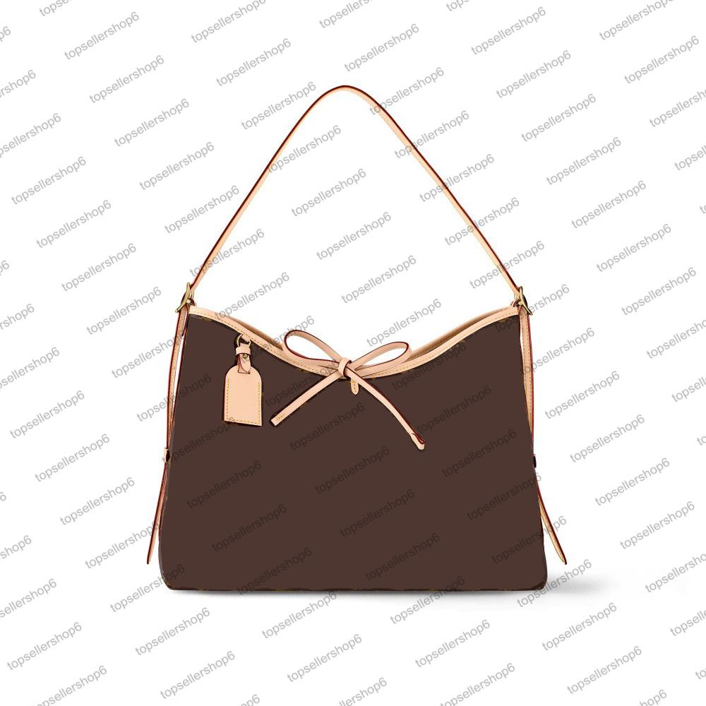 Carryall Brown Letter Flower Print