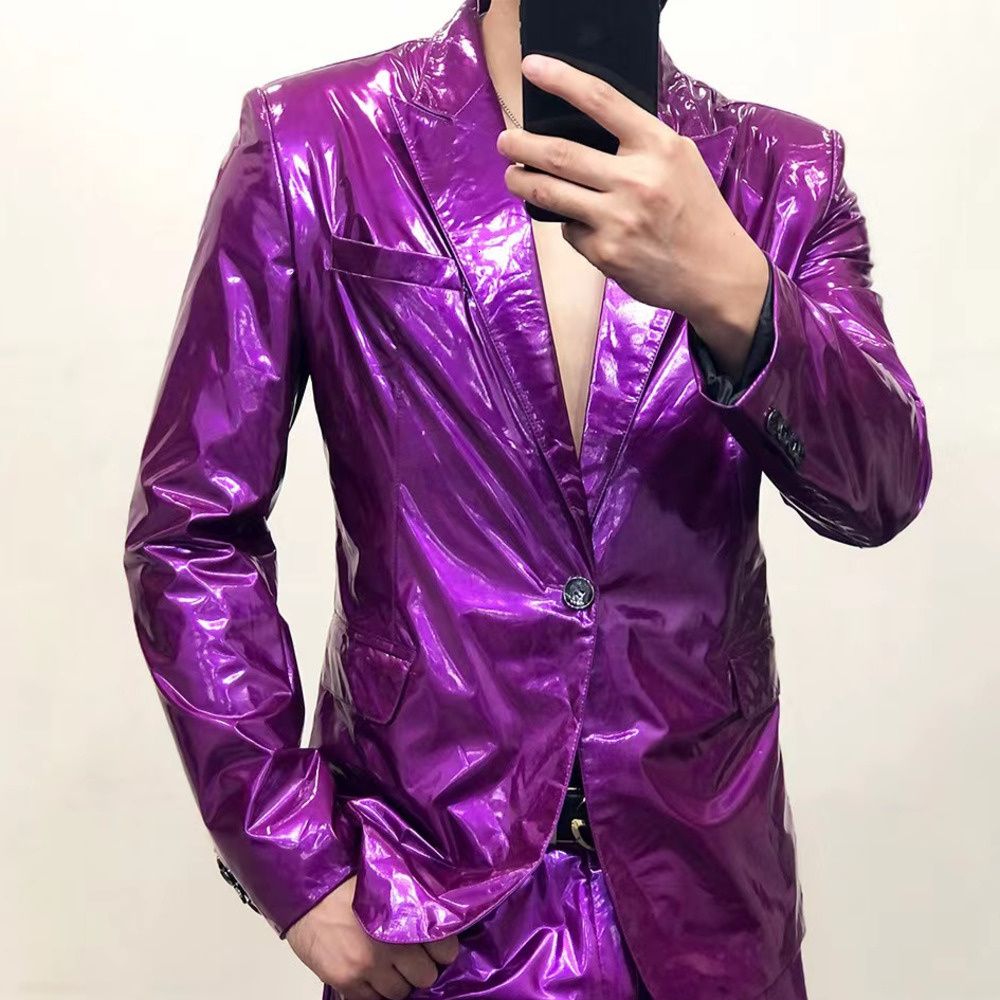 purple suit