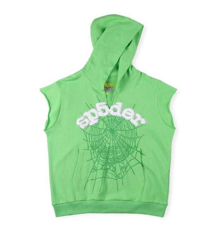 green sleeveless hoodie