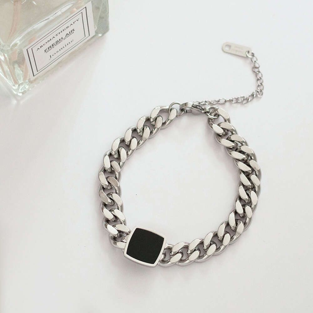 T134 Bracelet Cubain Black Label Acier