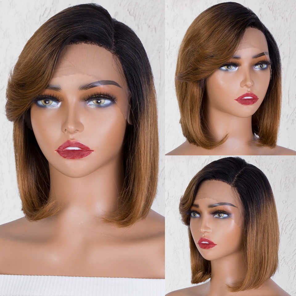 Brown Braided Wig with Silk-top finish view 2