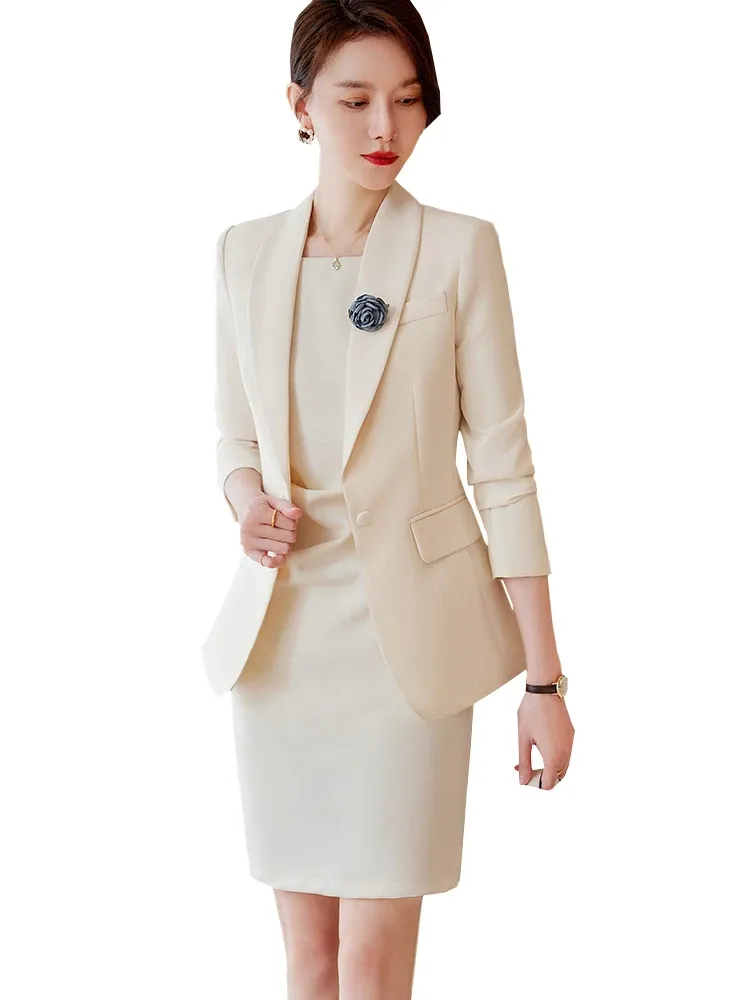 Apricot Skirt Suit