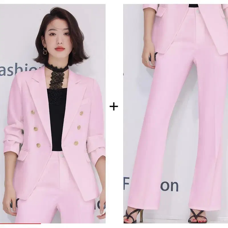 Pantalon de blazer rose