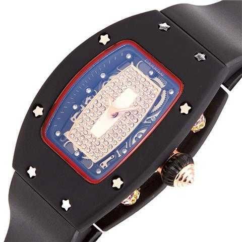 rose gold shell white face black belt