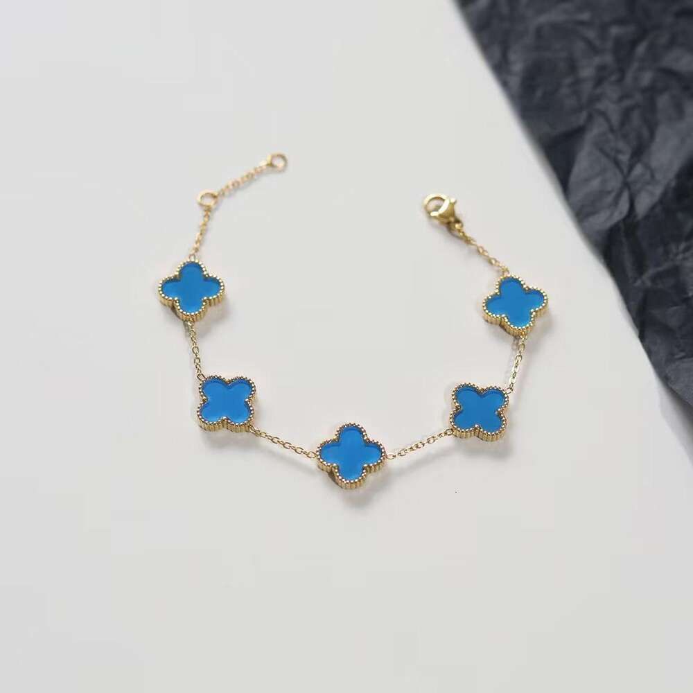 Five-flowered Bracelet Klein Blue