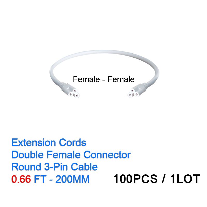 0.66FT 20CM Extension Cord Male\Male