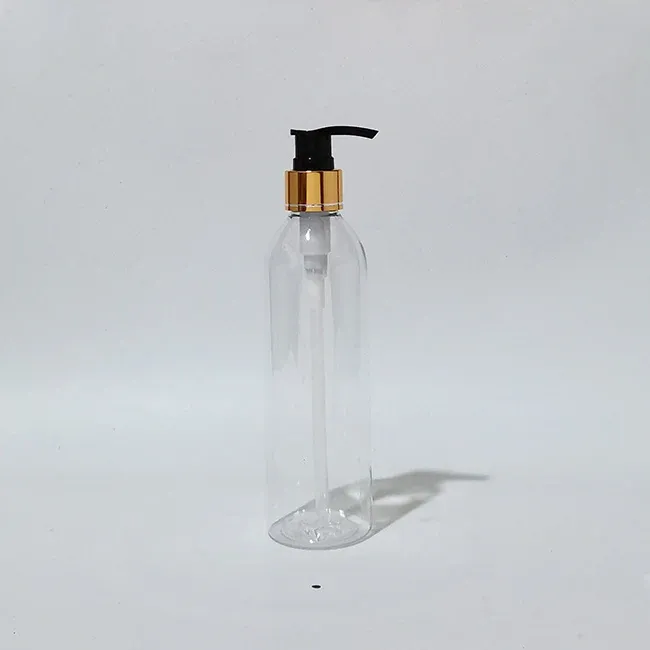 250 ml en plastique transparent doré noir