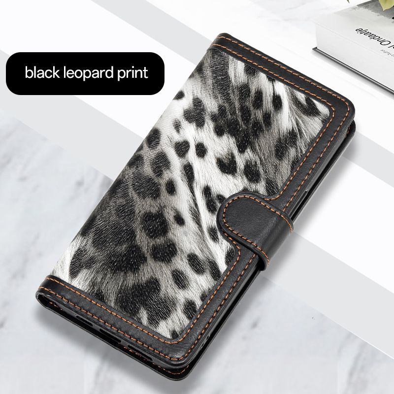 Impressão de leopardo preto