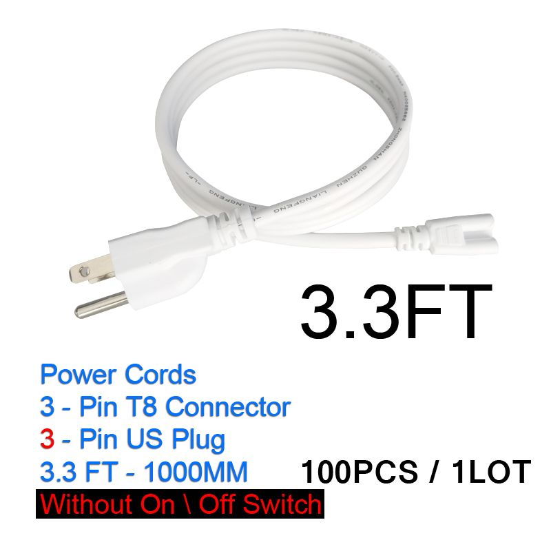 3.3FT 3PIN Power Cords Without Switch