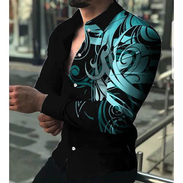 Supplier of Wholesale Casual Men Long Sleeve Printing Shirts in