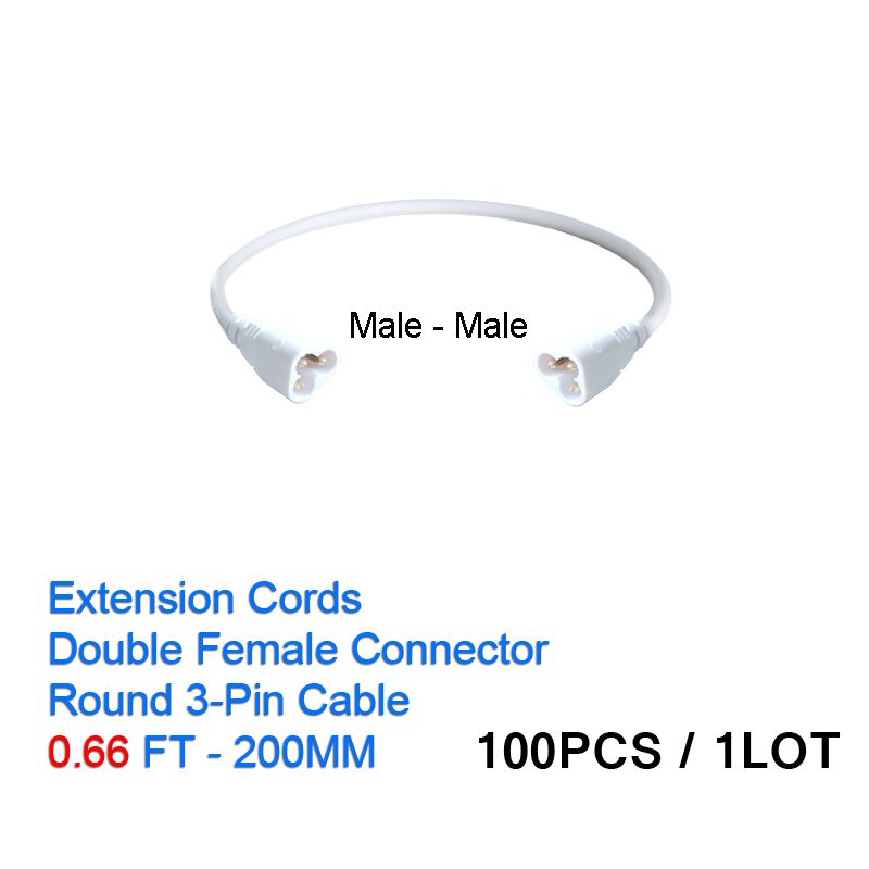 0.66FT 20CM Extension Cord Female\Female