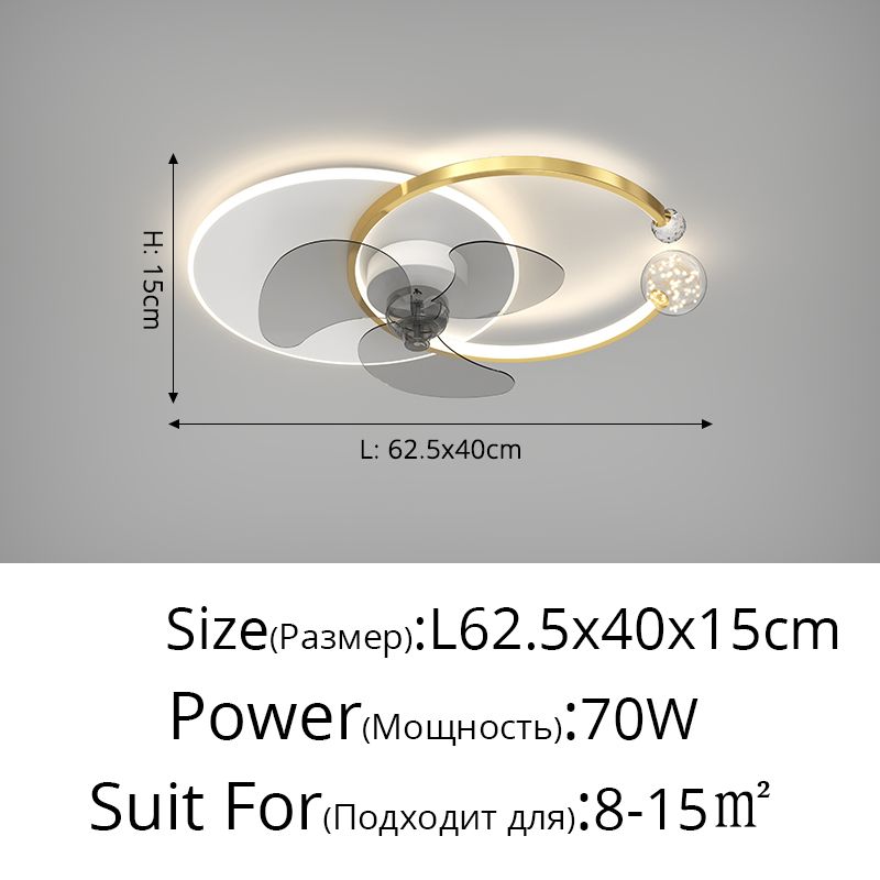 Gold L62.5x40x15cm Dimmable con control remoto