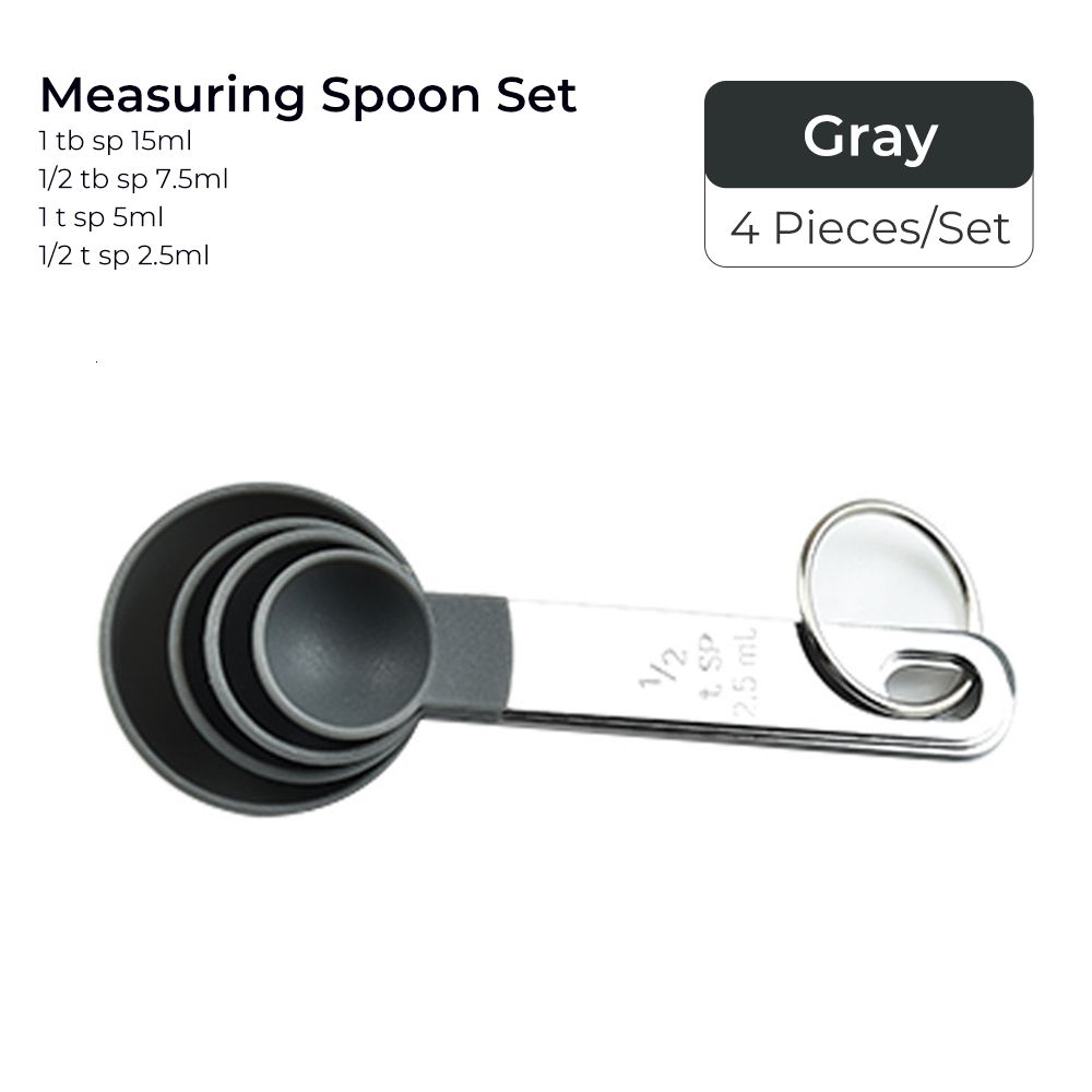 4pcs Gray Spoon