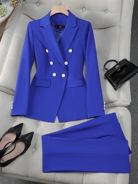 costume de pantalon bleu