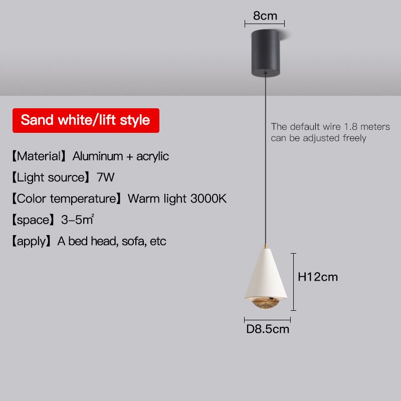 Luce calda-lift bianca-7W regolabile