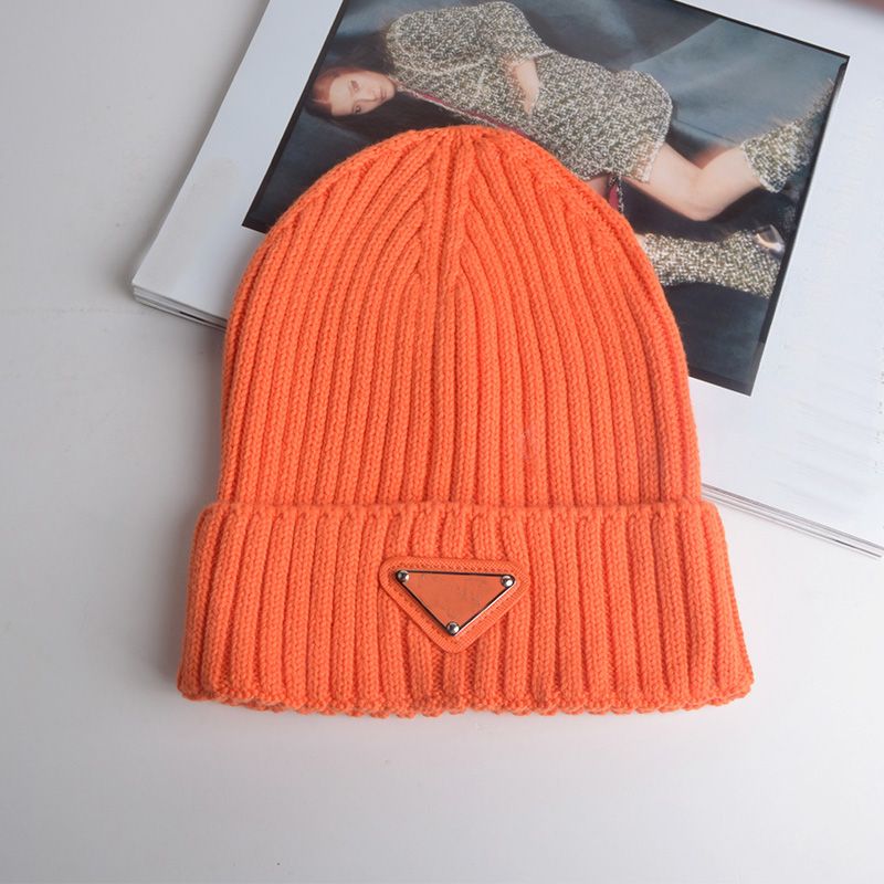 Orange--Knitted hat