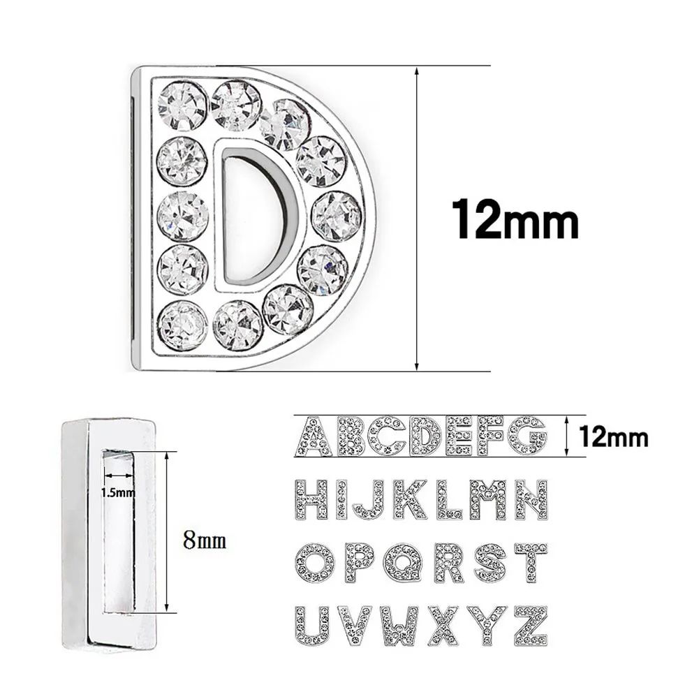 Lettres de diapositives d'argent 8mm