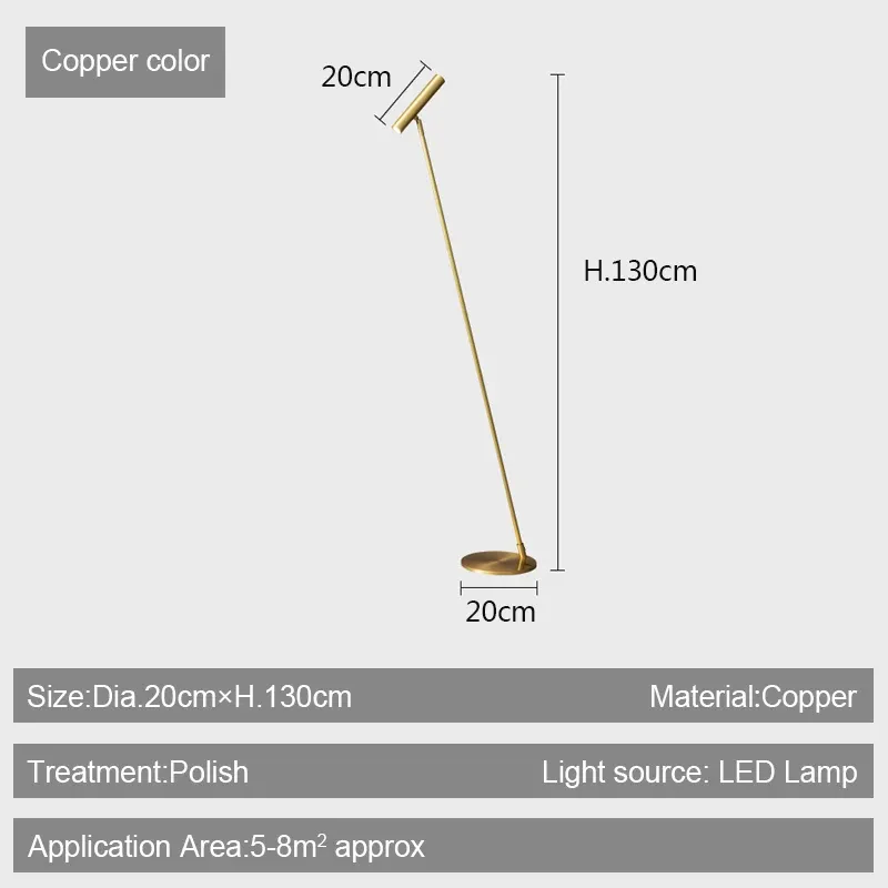 Com lâmpada LED cor cobre