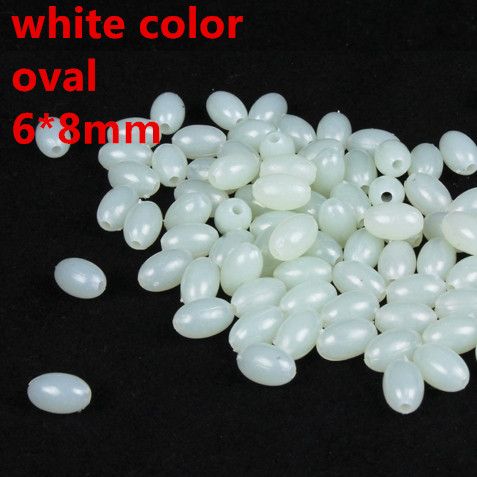 white oval 6*8mm