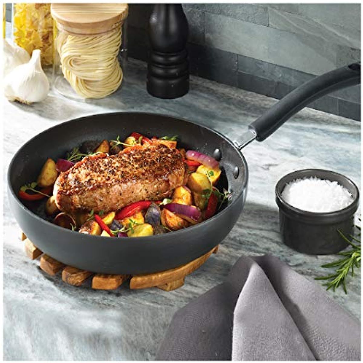 T Fal Ultimate Hard Anodized Nonstick Cookware Set Pots And Pans Dishwasher  Safe Grey From Haimaikj2, $81.99