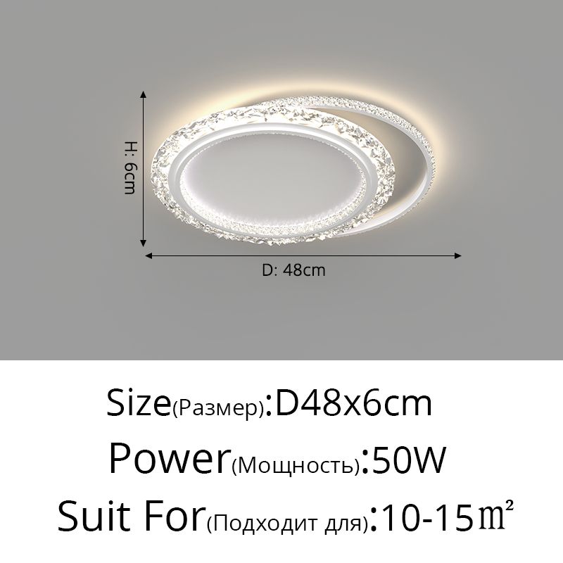 Um branco d48x6cm 50w 3 cores sem controle remoto