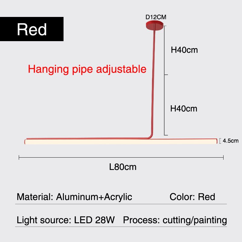 Rot L80cm Kaltweiß 6000K