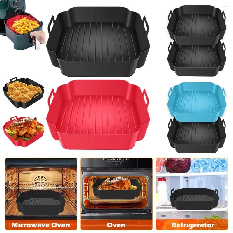  Silicone Air Fryer Basket Liners Square - 2Pcs