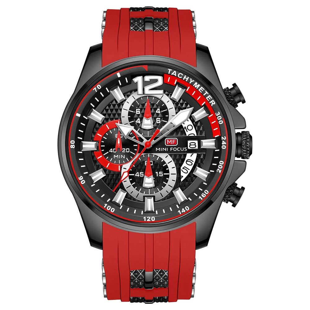 montre rouge noir