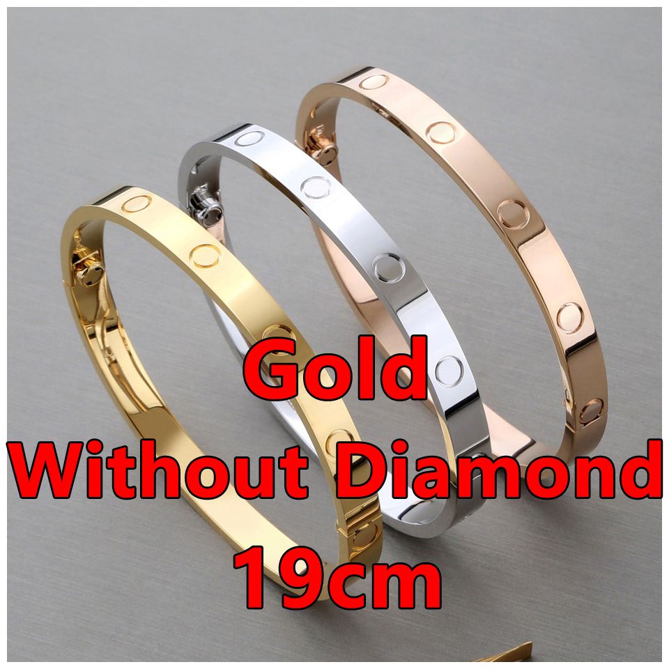 Gold Bracelet Without Diamonds 19cm