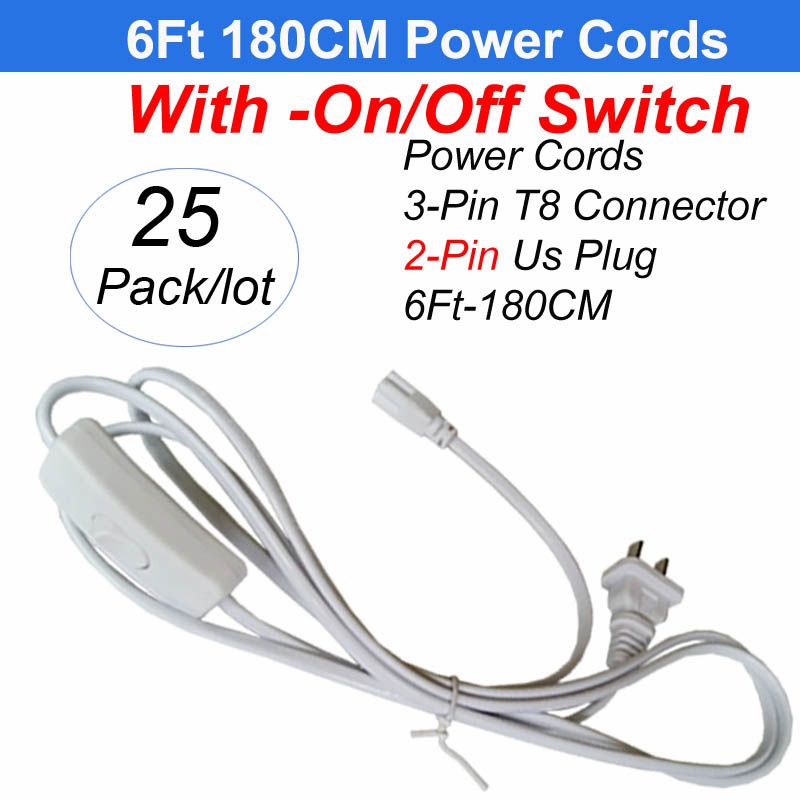 2Pin 6Ft Power Cords Switch