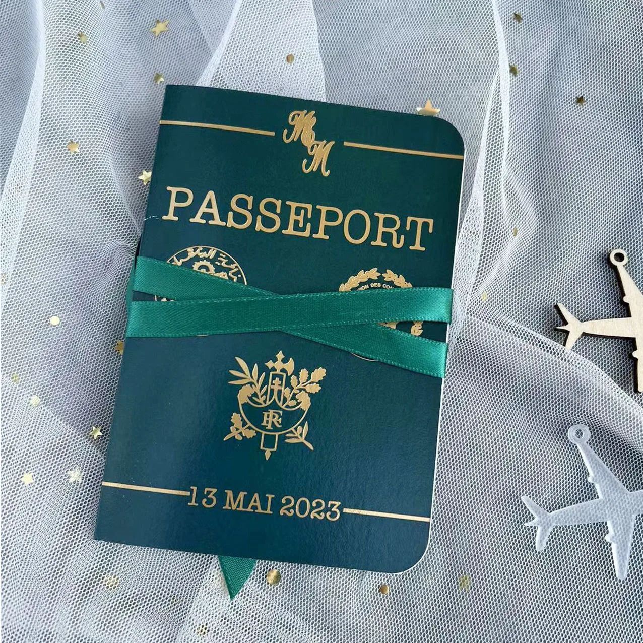 Reisepass mit Nachricht hinterlassen