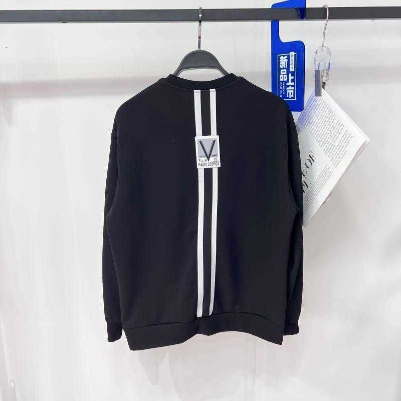 ブラック-Vウェブ付きバックセーター