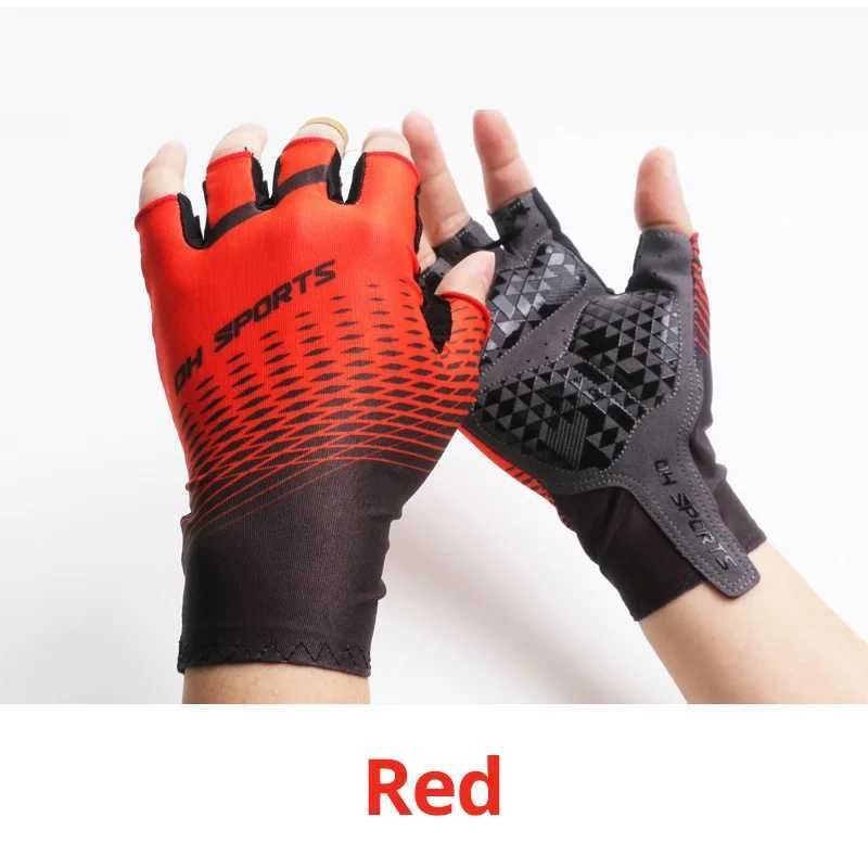 pół rękawiczki czerwone