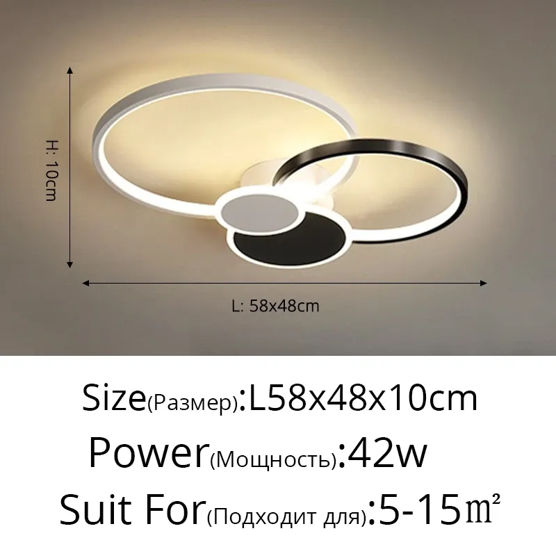 Warmweiß ohne Fernbedienung, Schwarz, 58 cm, 42 W