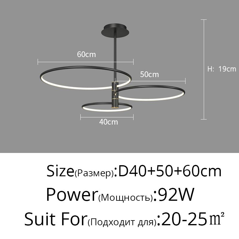 Siyah 40 50 60cm 3 Moleors uzaktan kumanda