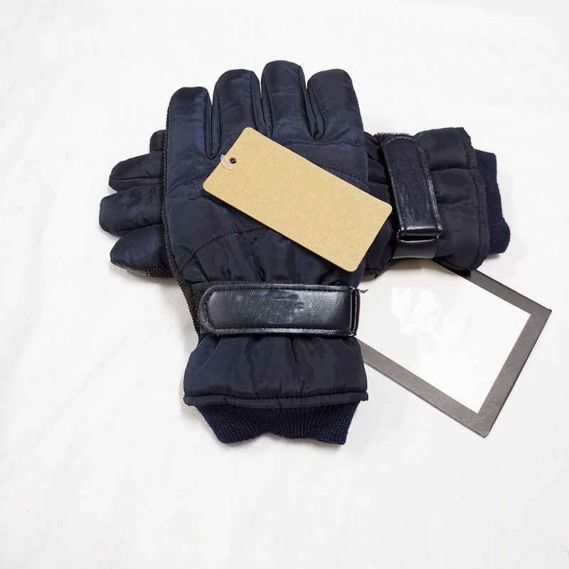 dark blue-Pure cotton waterproof gloves