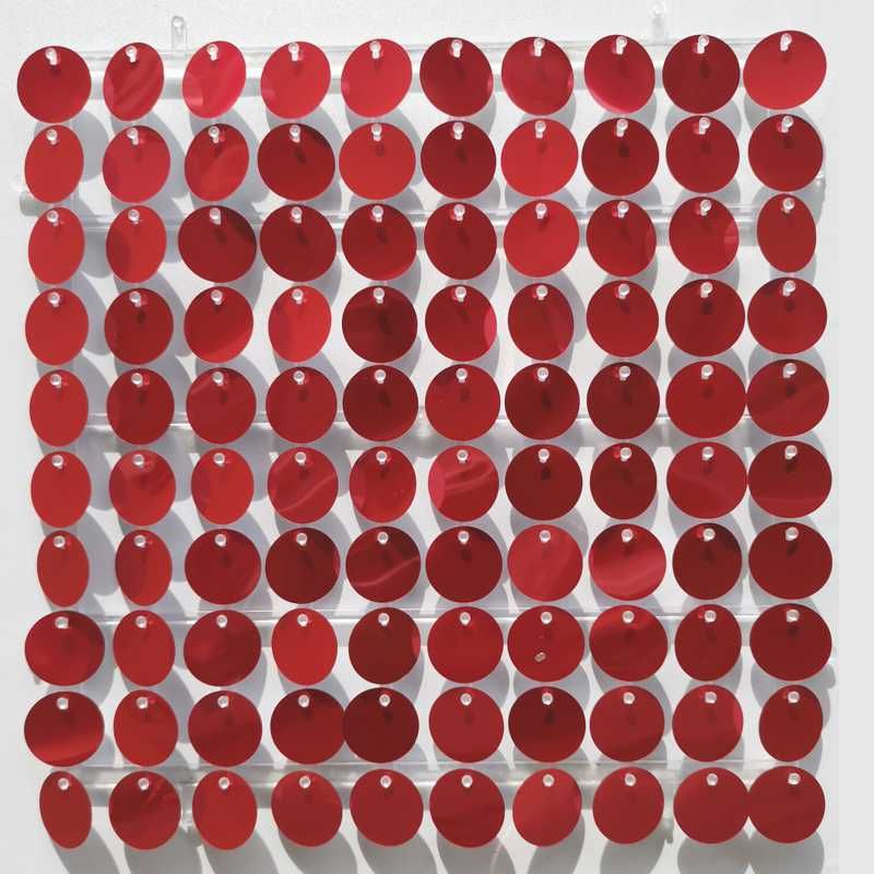 Miroir rouge Chine 30x30cm