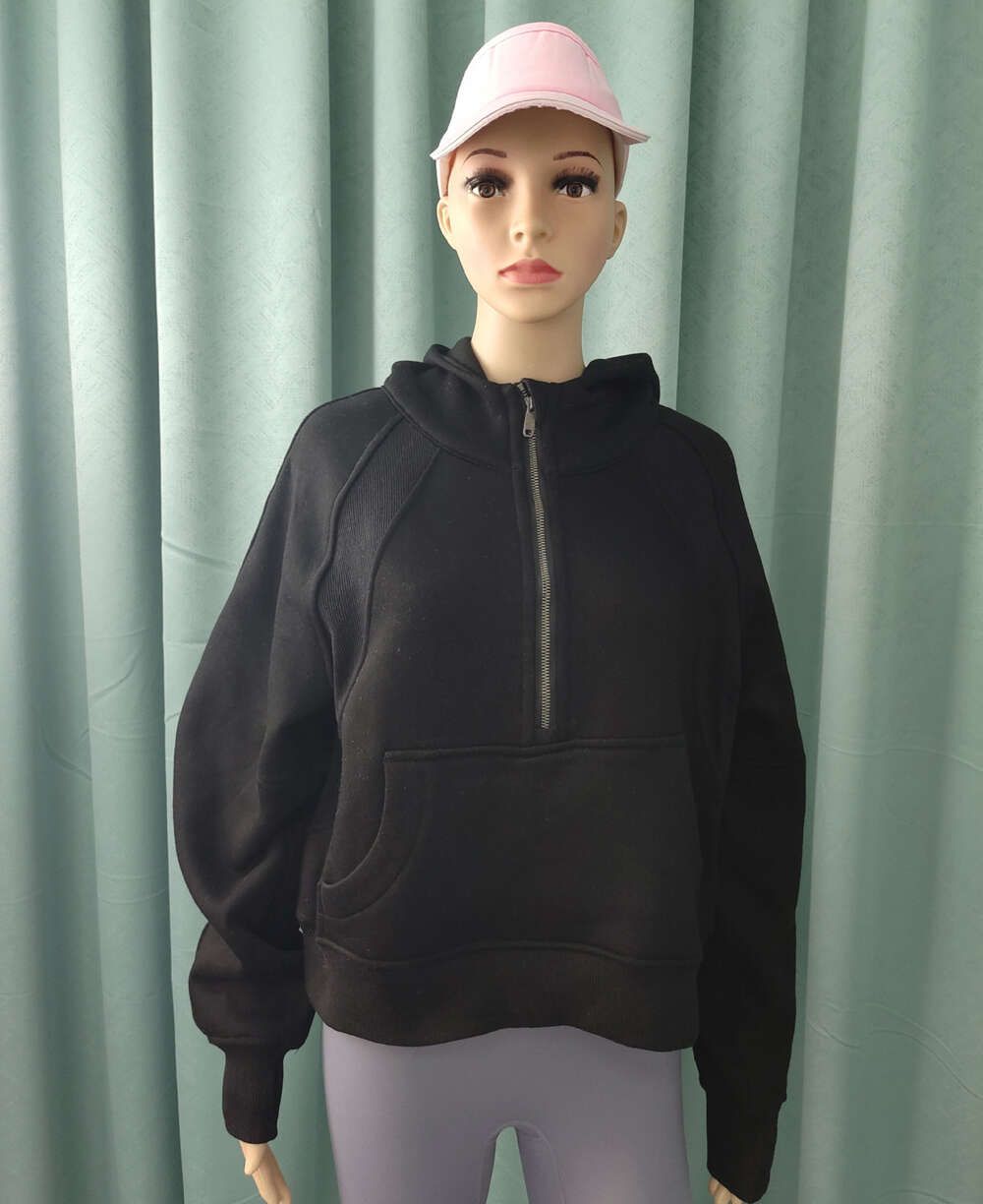 15 half zip hooded