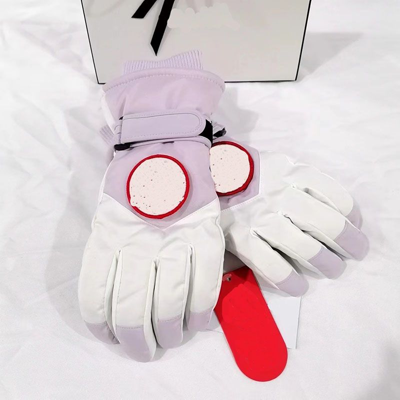 Purple white-Ski gloves