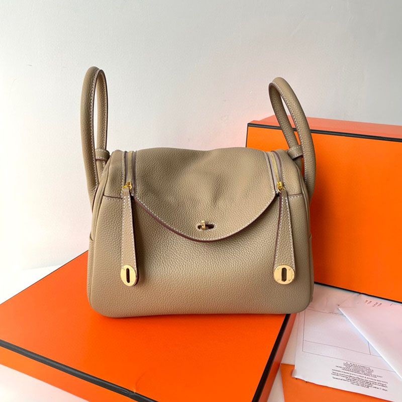 Togo Leder Grey Gold-Hardware