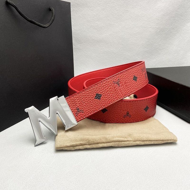 Red + silver buckle